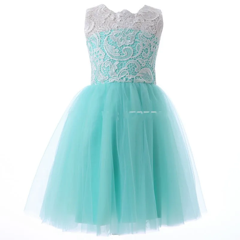 2015 Cute Flower Girls Dresses Mint Green Green Summer Little Girl