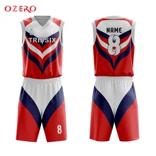 Горячая сублимационная печать цветная баскетбольная форма jersey дизайн цвет красный, индивидуальный баскетбольный дизайн Джерси Красный