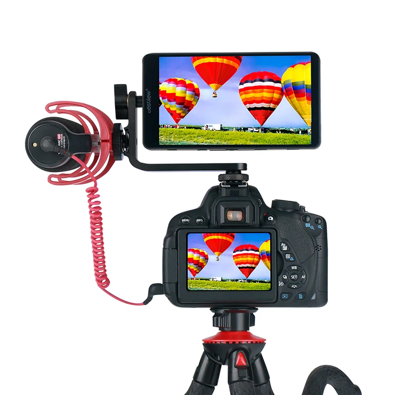 

5.5 Inch 4K HDMI Field S5 Monitor 1920x1080 Full Screen w Swivel Arm Holder for Sony Nikon Canon DSLR Cameras 3 Axis Stabilizers