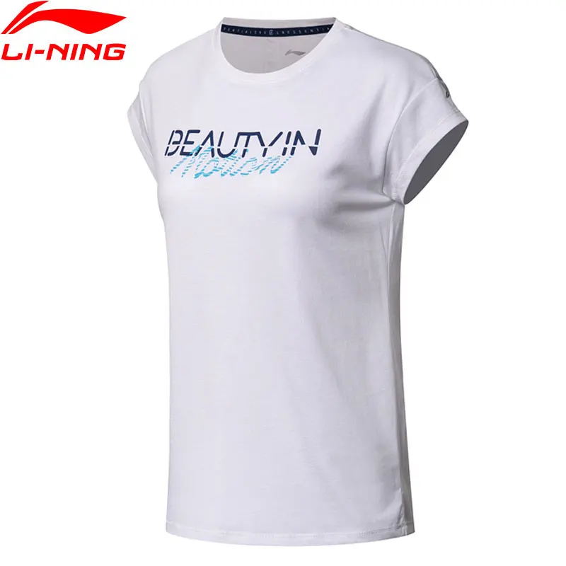 

Li-Ning Women Training T-Shirt 60% Cotton 40% Modal Loose Fit LiNing Breathable Sports Tees Tops T-shirts ATSN144 CJAS18