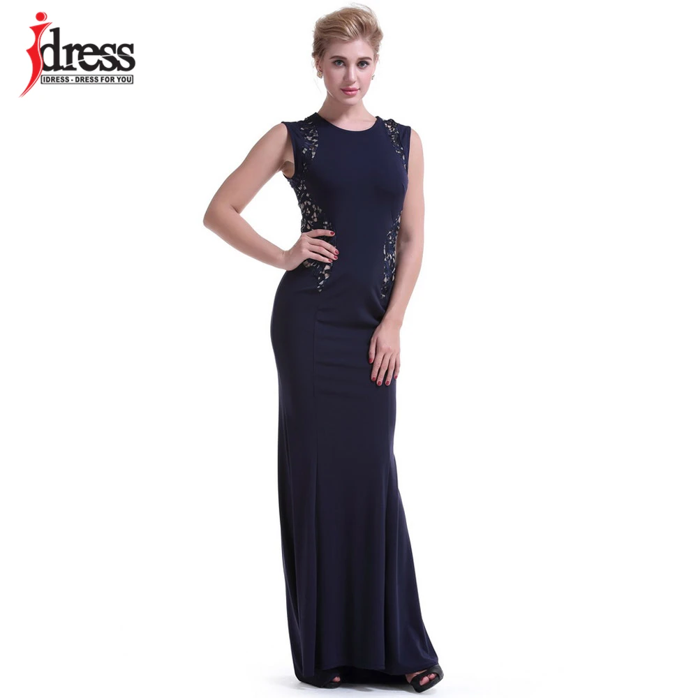 IDress Summer Women Lace Embroidery Patchwork Mermaid Dress Elegant Party Formal Gowns Maxi Long Dress Vestidos de Festa Longo  (2)