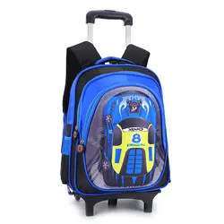 Дети Тележка ранцы для подростка съемный рюкзак Bookbags Дети Мультфильм Ортопедические сумка Mochila Infantil Sac Dos