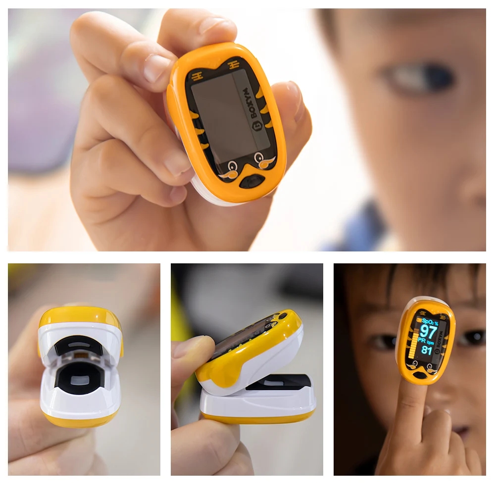 BOXYM медицинские ребенка лихорадка термометр и инфракрасного палец Пульсоксиметр Spo2 прибор для взятия анализа крови Дети Детская oximetro