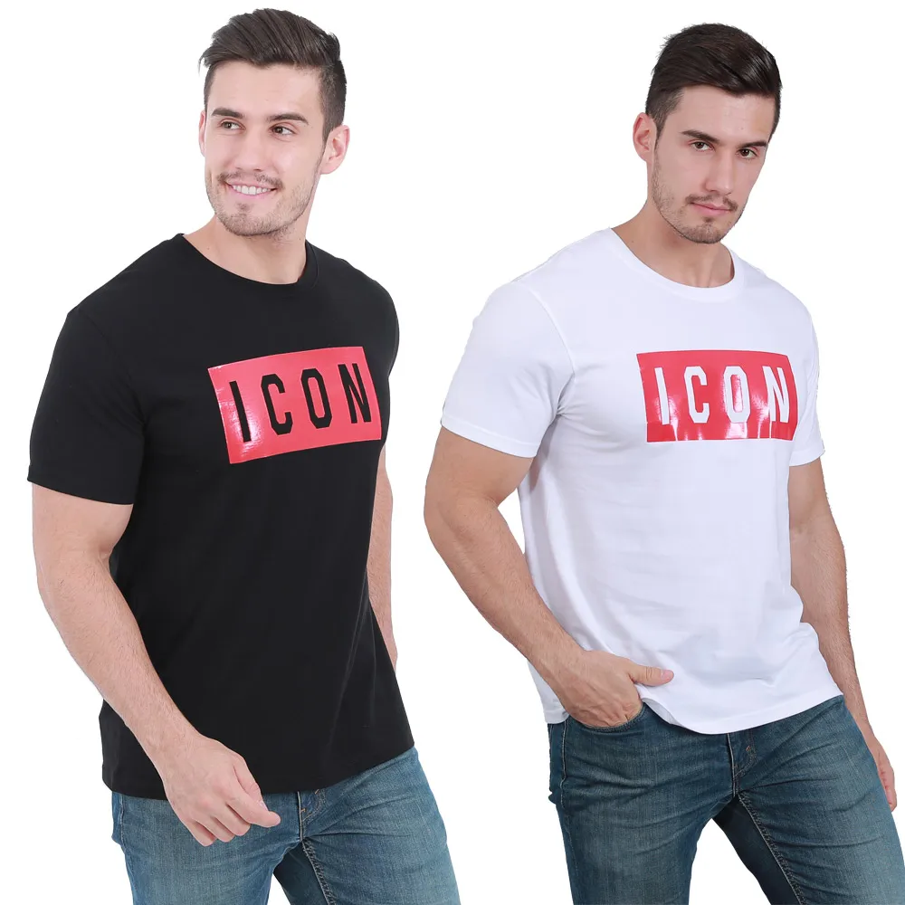 

DSQICOND2 Brand 2019 New Casual T-shirts DSQ Printed Tops male Female Summer Casual Cotton Short Sleeve Tees Loose Couple Tops