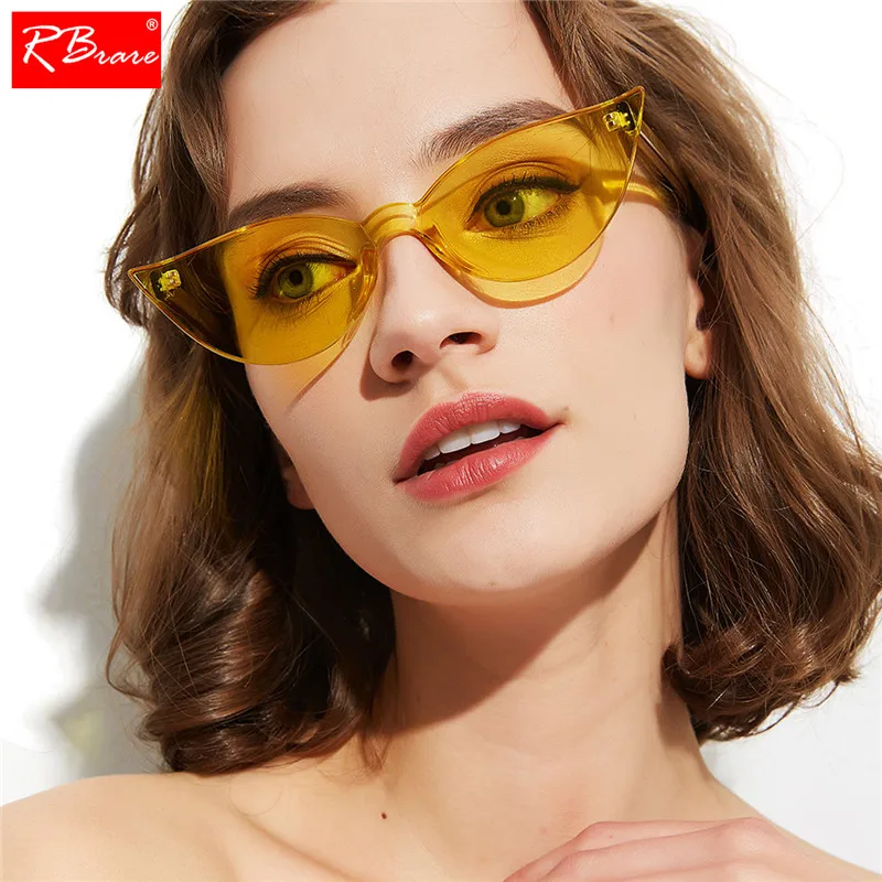 RBRARE Modis One-piece Sunglasses Women Vintage Cat Eye Sun Glasses Candy Color Transparent Okulary Shopping Vacation Oculos RBRARE Modis One-piece Sunglasses Women Vintage Cat Eye Sun Glasses Candy Color Transparent Okulary Shopping Vacation Oculos