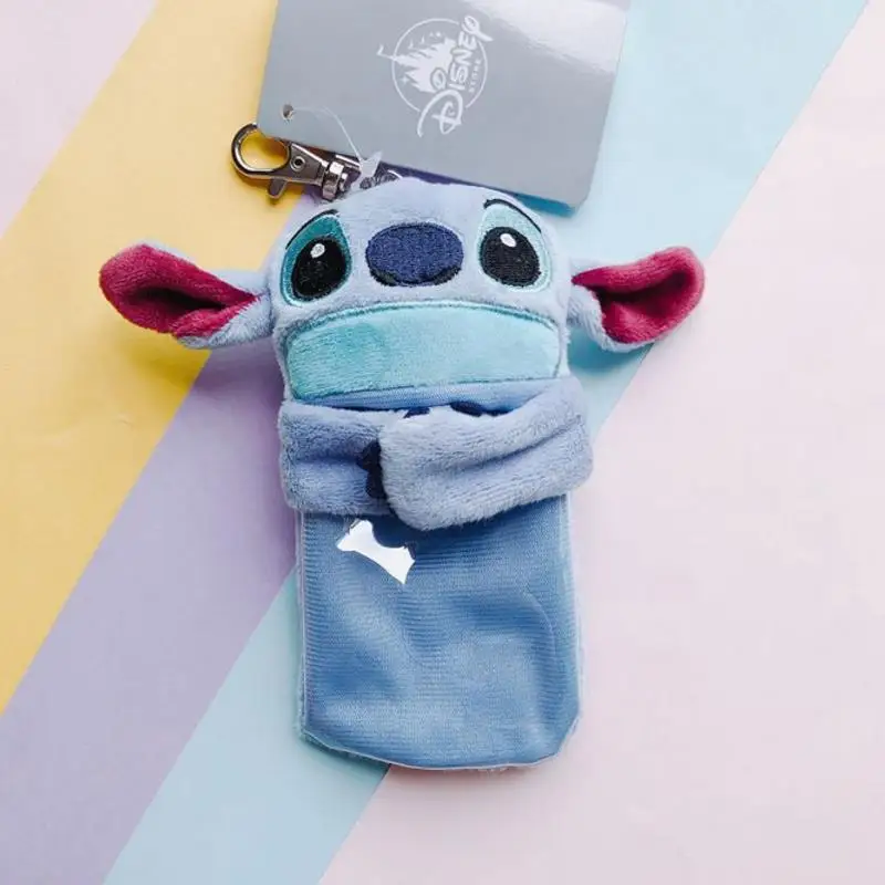 

1pc new Kawaii Card Bag Cartoon Lilo & Stitch ID Card Holder Bus Card Pendant gift plush toys