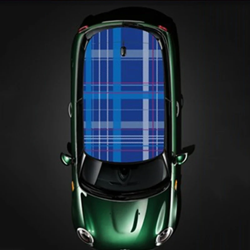Blue 1 шт. Юнион Джек автомобиль KK полная крыша наклейка авто крыша отделка наклейки украшения Ремонт для MINI Cooper S One d JCW F56 автомобильные аксессуары - Название цвета: Blue