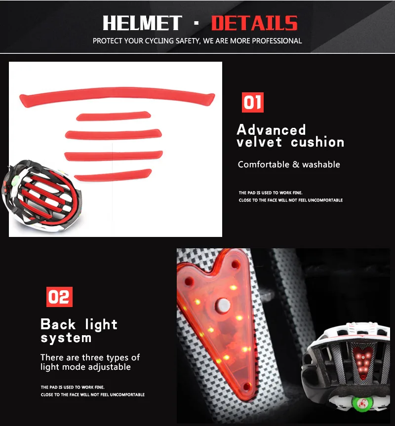 Cycling Helmet Integrally-molded Bicycle Helmet Road Mountain MTB Bike Ultra light Helmet With LED Lights Glasses Bike Equipment (12)