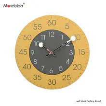 12 inch European-style Vintage Retro Wall Clock Wood Brief Accurate Silent Round Yellow Home Decoration Watch Wall Clock 12 inch European-style Vintage Retro Wall Clock Wood Brief Accurate Silent Round Yellow Home Decoration Watch Wall Clock