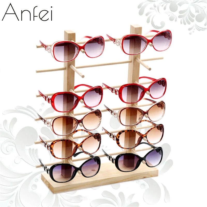 Wood Sunglasses Stand Jewelry Organizer Woods Jewelry Stand Glasses Holder Glasses rack Jewelry Display Wooden Rack A282 Jewelry Packaging