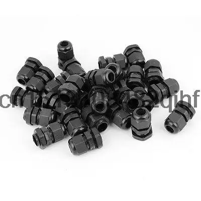 

36 Pcs Black PG9 Plastic Connector Gland for 4mm-8mm Cable