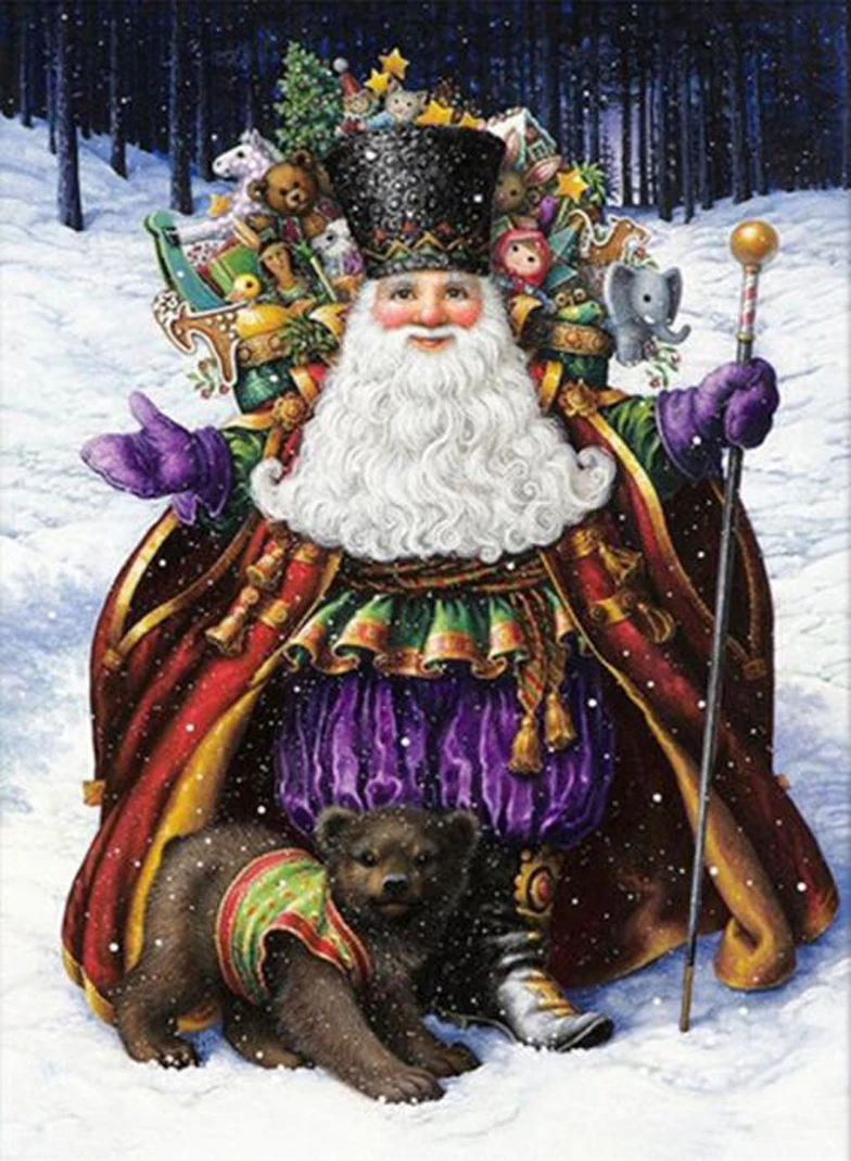

New Year Gifts Diamond Painting Cross Stitch 100% Full Square Crystal Mosaic Diamond Cross Stitch Kits Animals Rhinestone KJ541