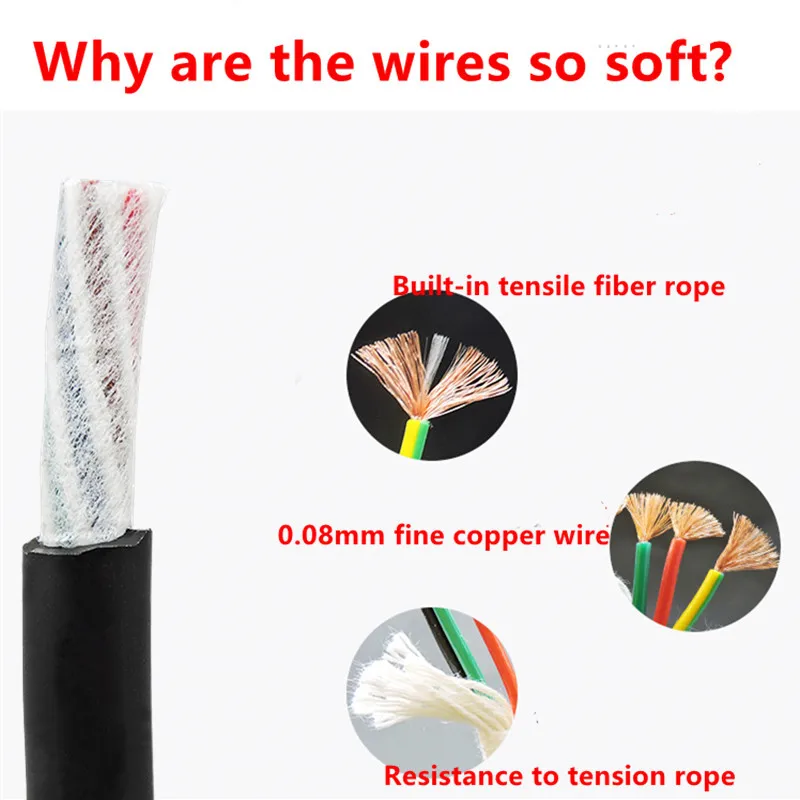 22AWG/20AWG/18AWG 10/12/14/16 core Транспортировочная лента кабель 5 м гибкий провод с ПВХ