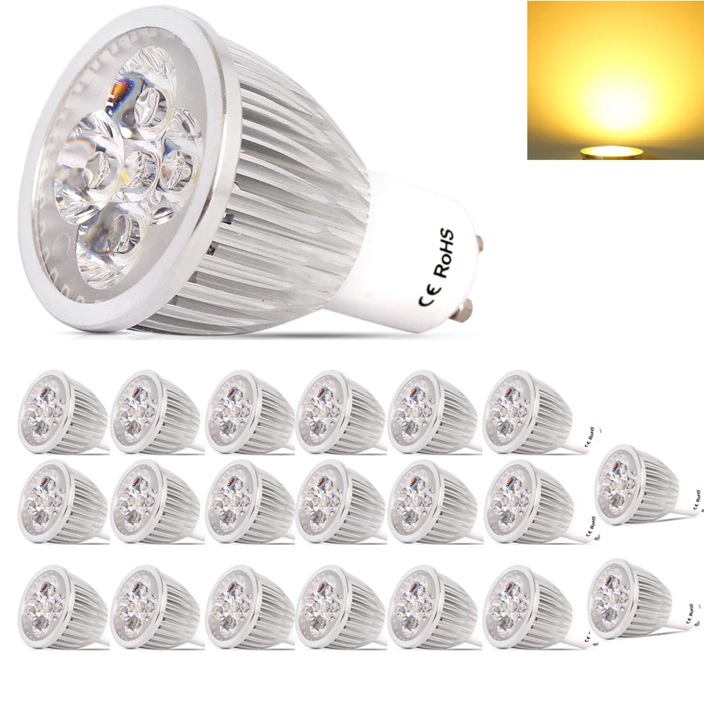 20X GU10 с регулируемой яркостью LED-лампа 220-240 V Светодиодный точечный светильник GU10 5 Вт Точечный светильник со светодиодными лампами с