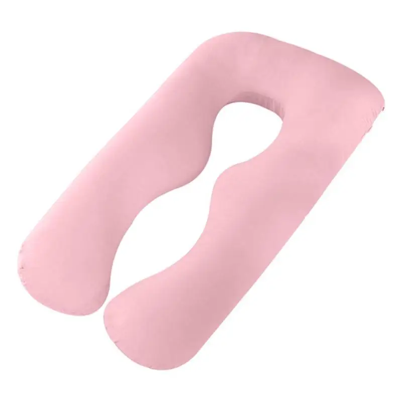 70x130 см, большой размер, чистый хлопок, ткань, многофункциональный, для беременных, наволочка, хлопок, удобный, мягкий чехол, u-тип, для беременных женщин - Цвет: Pink