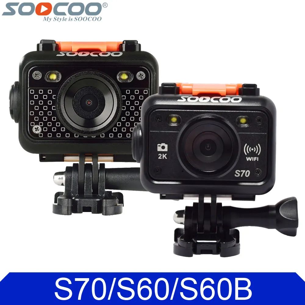 Original SOOCOO S Series Action Camera S70 2K/S60/S60B Wifi Bare Waterproof 30M Remote Control Outdoor Mini Sport Camcorder DV |