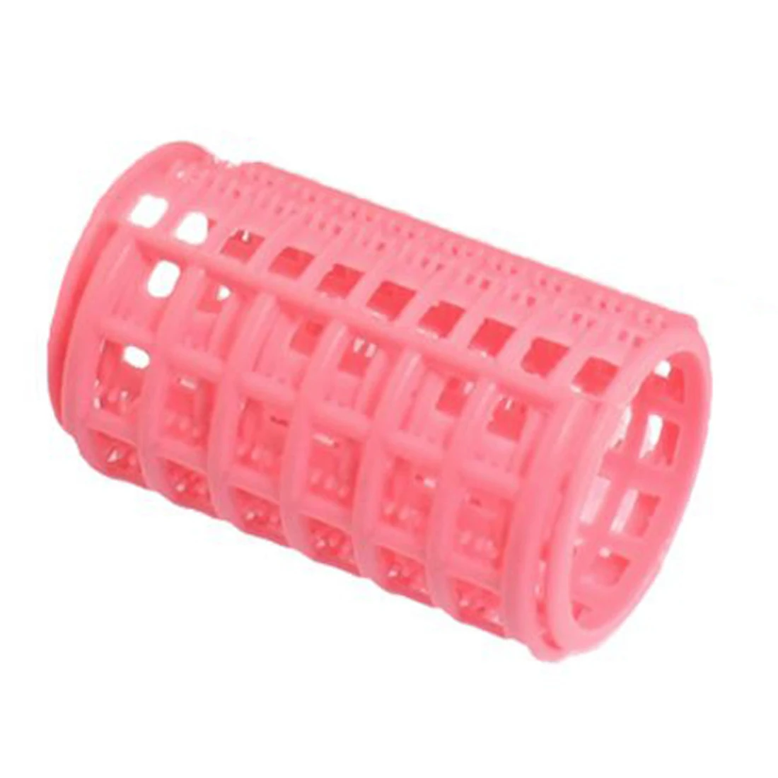 12 Pcs Pink Plastic Makeup DIY Hair Styling Roller Curlers Clipsin