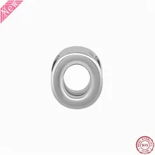 Новые очаровательные бусины с буквами O для женщин, ювелирные изделия, тисненые с сердечками и точками, DIY Fit PANDORA, подвески, серебро 925, оригинальные LE017-O