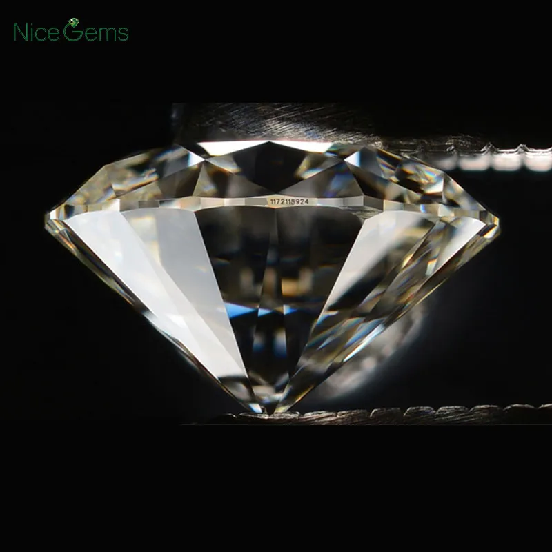 

NiceGems D Color Moissanite 1CTW Brilliant Hearts & Arrows Cut 6.5mm Round Colorless Loose Gems Stone lab Grown Diamond VVS1