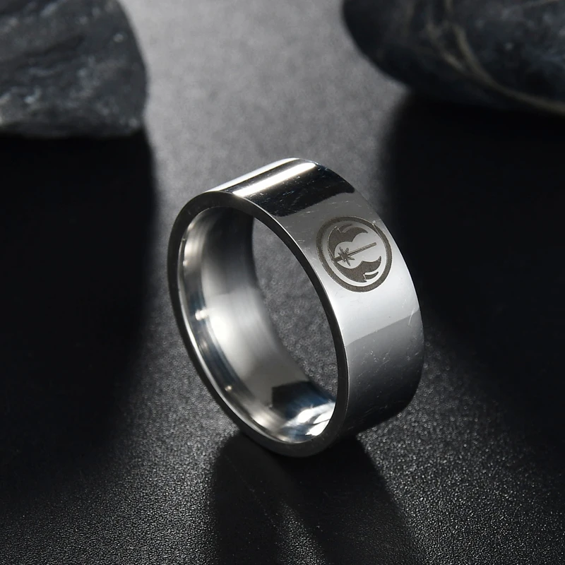 Мужское кольцо из нержавеющей стали с гравировкой Звездных Войн|stainless steel ring|steel