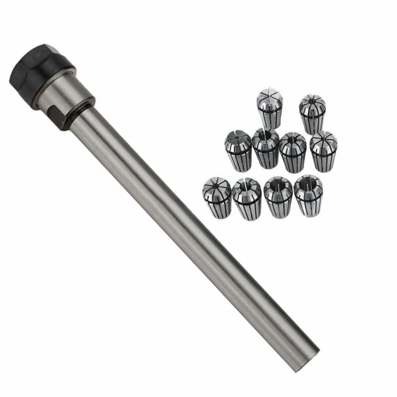 

10*Spring Collets 27.5mm 17mm C16-ER16A-150L Straight Shank Chuck Milling Lathe Tool High Quality
