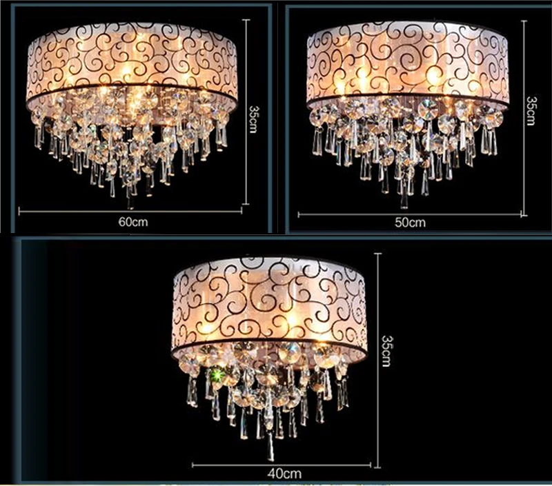 Moderne Cristal Plafonniers plafon Lampe Appareils