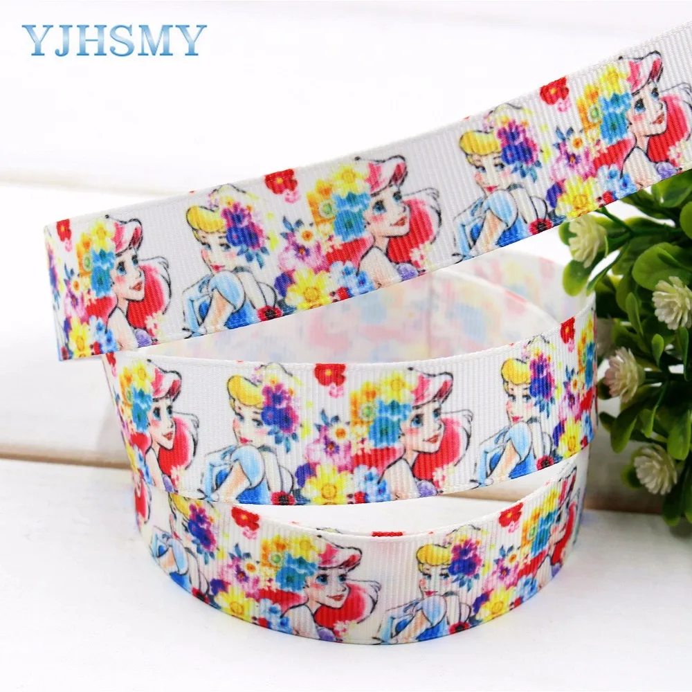 YJHSMY 173216 22 мм 10 ярдов мультфильм ленты термопечать grosgrain Свадебные аксессуары DIY