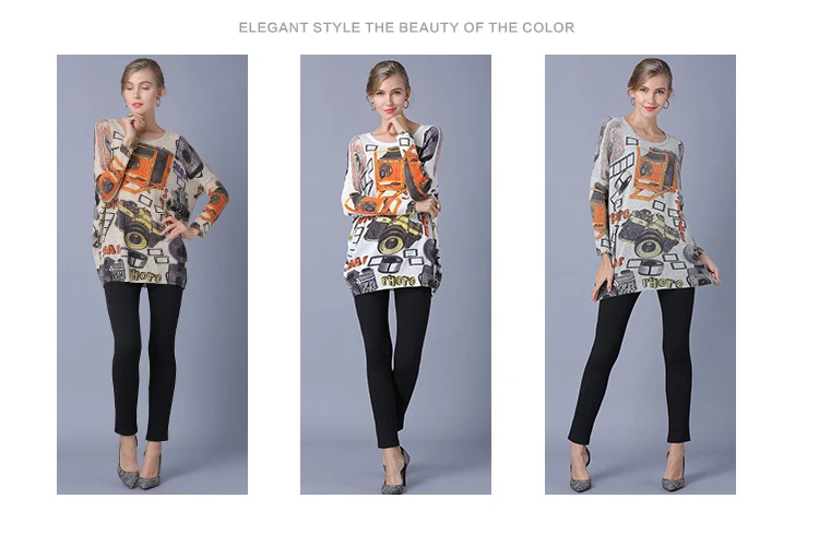 2018 Women's European and American hedging in the long section sweater loose bottoming shirt sweater women's blouse tide (7)