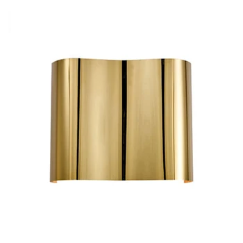 

brief design stainless steel wall light modern sconce lighting AC110V 220V gold living room bedroom wall lamp