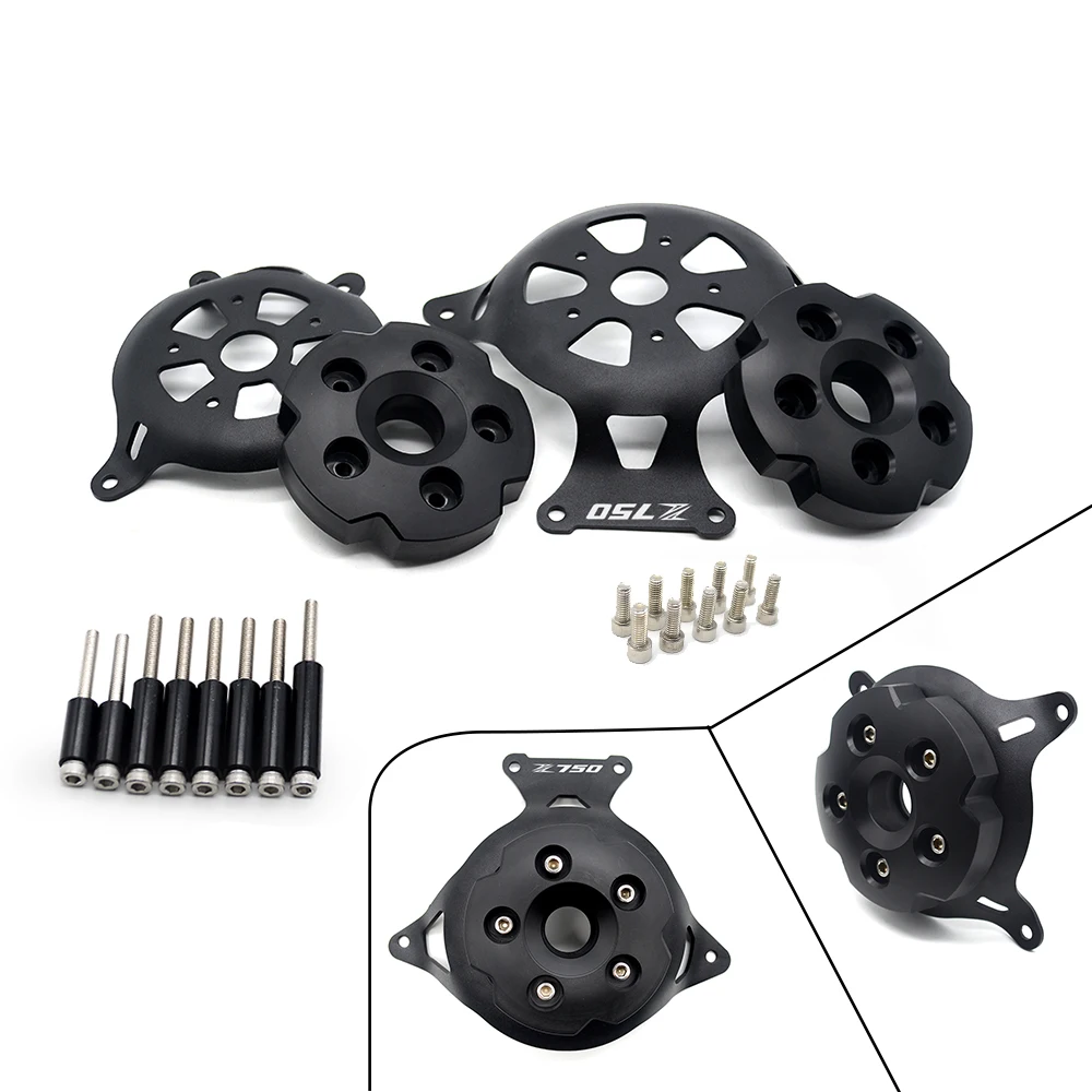 Aluminum Guard Cover Generator Case Crankcase For Kawasaki Z750 07-09 Black