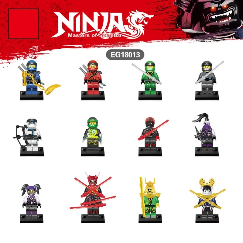 

legoing Ninjagoes Figures Ninja Movie Samukai Kai Jay Cole Zane Nya Pythor Model Building Blocks Bricks Toys For Children
