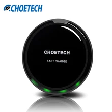 CHOETECH 10W QI Fast Wireless Charger for iPhone 8 iPhone X Samsung Galaxy S8 Plus S7 Edge S6 Note5 Wireless Charging Pad Stand