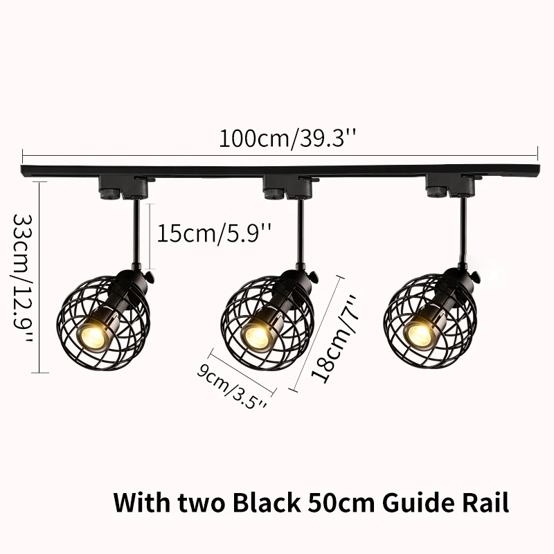 Светодиодный COB рельсовый светильник AC85-265 в Точечный светильник, регулируемый светильник, офисный выставочный черный/белый рельсовый светильник, Точечный светильник s - Испускаемый цвет: 3 heads lengthen