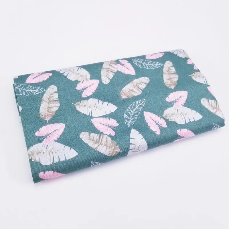 50X40 см напечатаны Сделай своими руками листья хлопок саржевая ткань Лоскутная Ткань для шитья Сделай Сам Стеганные жировые кварталы материал для ребенка и ребенка