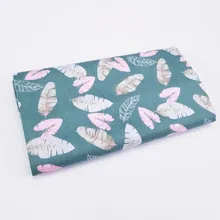 50X40 см напечатаны Сделай своими руками листья хлопок саржевая ткань Лоскутная Ткань для шитья Сделай Сам Стеганные жировые кварталы материал для ребенка и ребенка