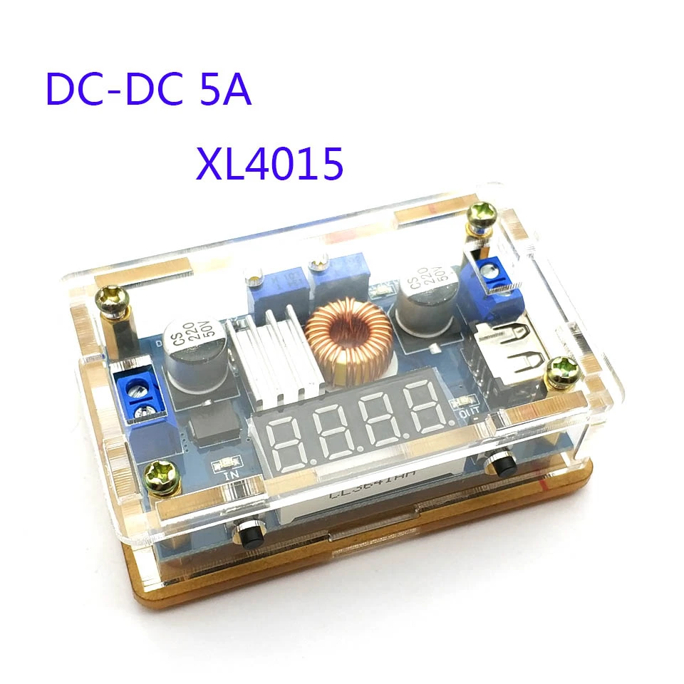 

5A CC/CV W USB Voltmeter LED Drive Step down Lithium charger Power Module + CASE