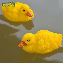 2 предмета искусственный Floating смолы желтые утки для бассейн газон дома и сада имитация орнамент для ежедневного Применение
