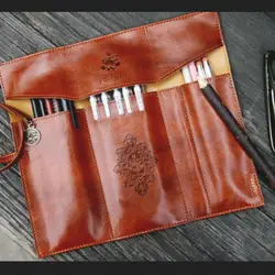 Модные из искусственной кожи Карандаш сумка большой Ёмкость Roll креативный пенал для карандашей Водонепроницаемый Многофункциональный
