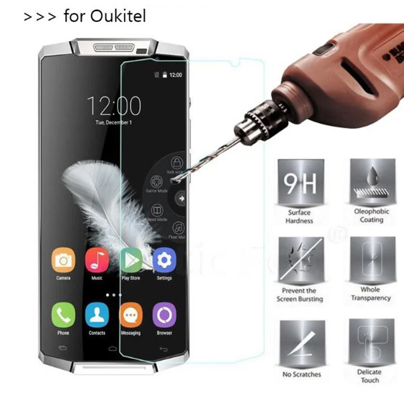 

YeLun High quality 9H HD Screen Protector Tempered Glass For Oukitel K10000 K7 K6 U18 U22 C8 C4 MIX2 K8000 K10000 PRO K6000 Film