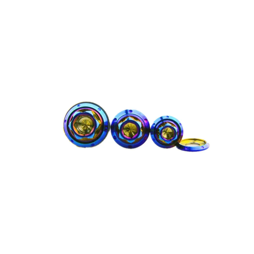 Titanium washer M10 Gasket Blue color  (2)