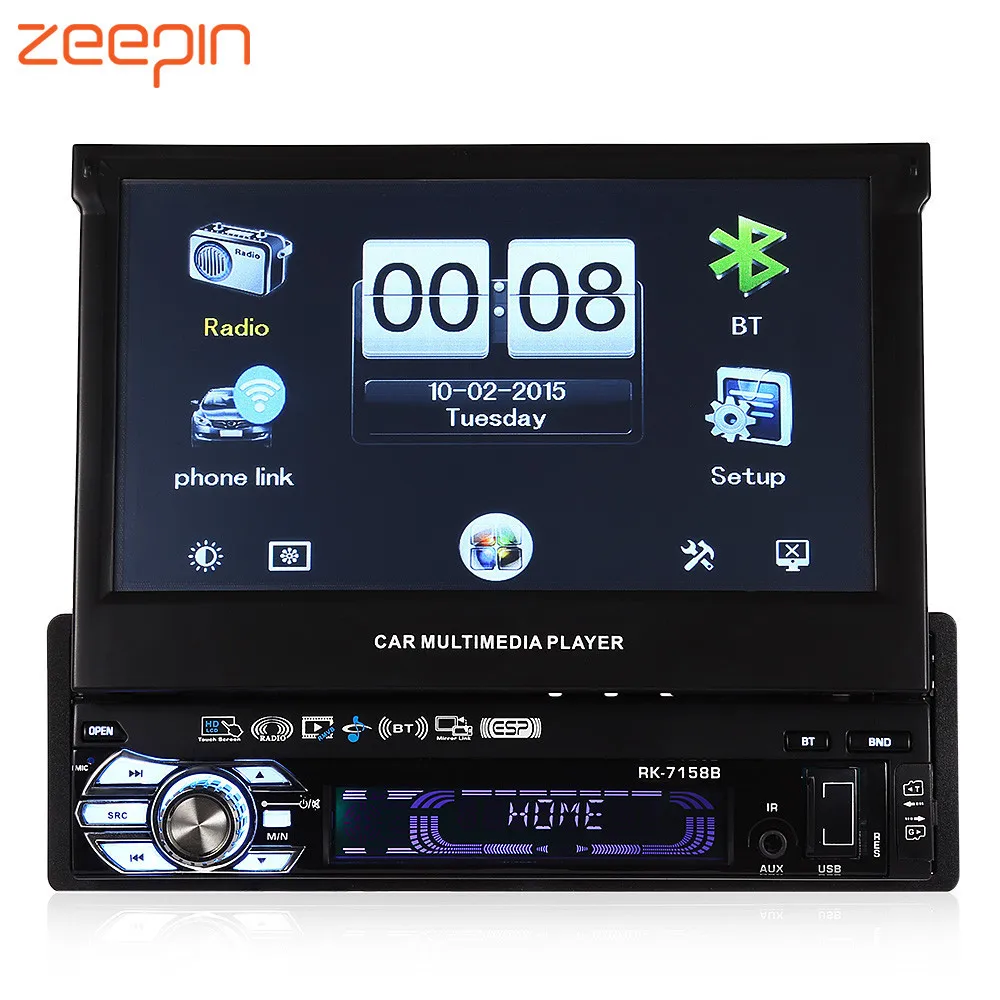 Universal 7158B Car MP5 Player 7 inch HD Touch Screen AM FM Radio Bluetooth USB Mirror Link function Auto Multimedia Player|car mp5 player|car mp5mp5