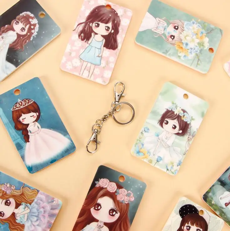 

Pretty Little Princess Silicone Card Cover Bus Bank Id Card Case Holder with Hasp