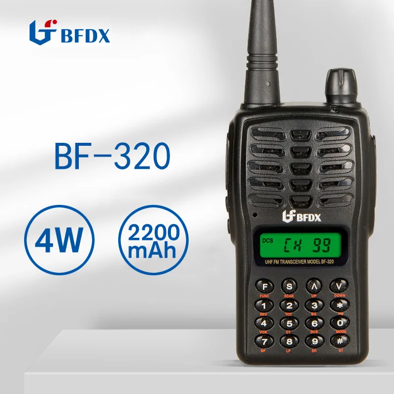 

2200mAh Baofeng Walkie Talkie BF 320 4w Dual Band Two Way Radio HF FM Transceiver Hunting Radios Station BF-320 99 Channel Phone