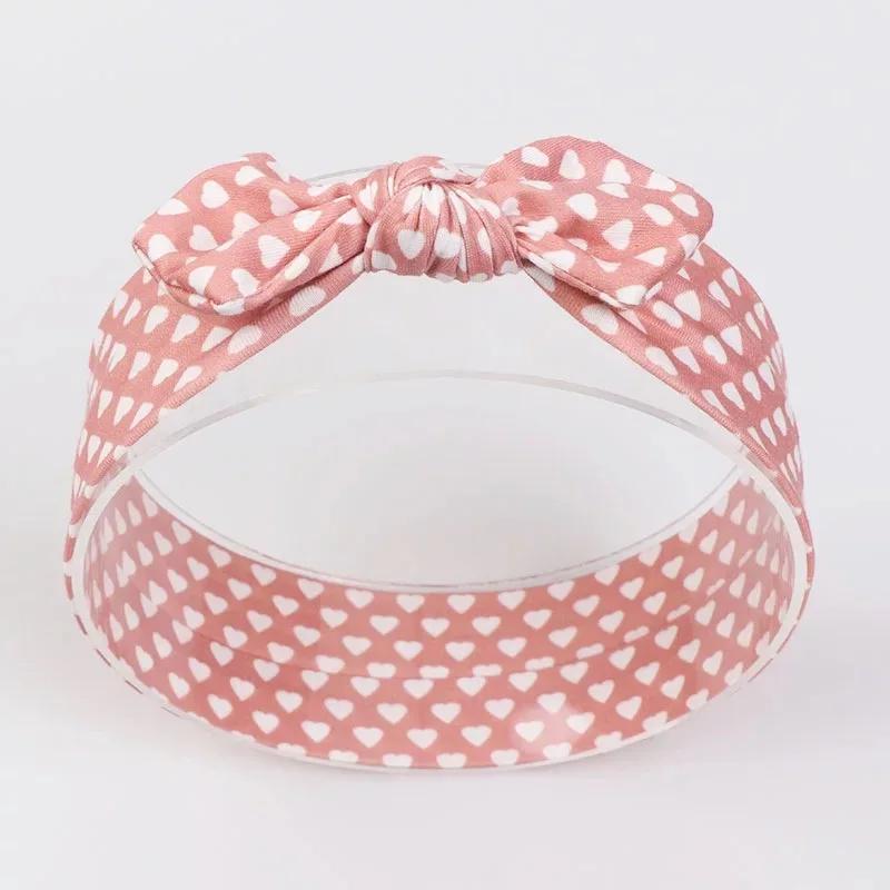 MIXIU 1pcs Cute Bow Elastic Hair Bands Rabbit Ear hairbands print Floral Striped  Plaid Dot Turban Baby Kids Hair Accessories baby stroller accessories Baby Accessories