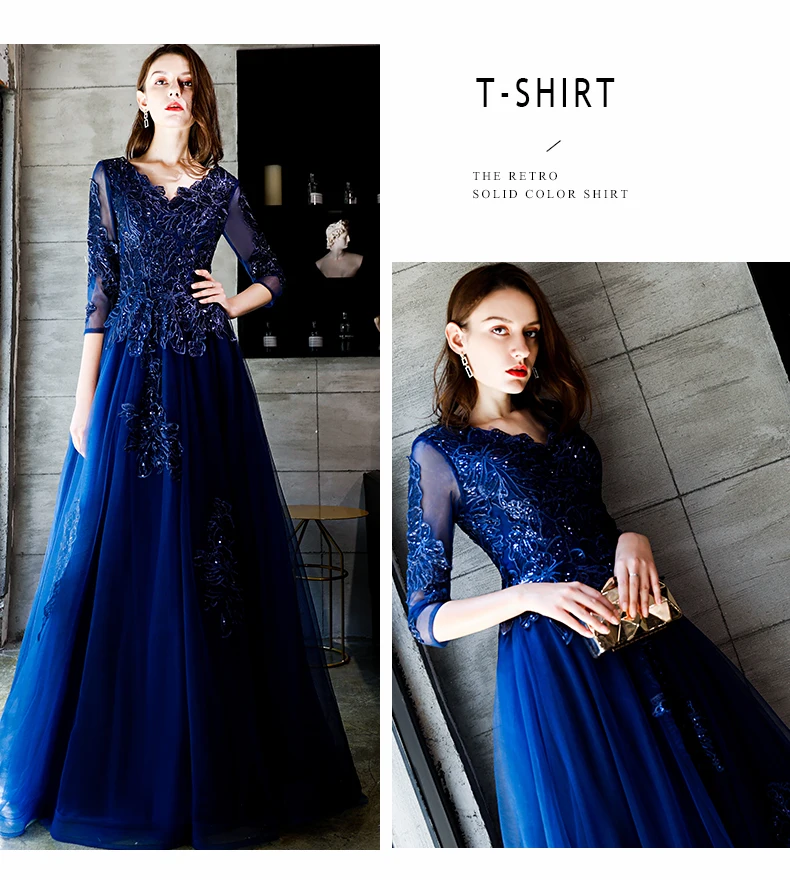 Free shipping navy blue long lady girl women princess bridesmaid banquet party wedding bridal dress gown short formal dresses