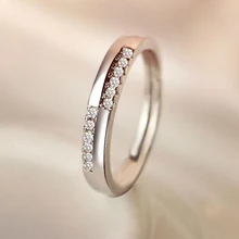 Korean Open Ring Female Simple CZ Zircon Stones Ring for Women Fashion Jewelry Proposal Female Ring Silver Jewelry Wholesale Korean Open Ring Female Simple CZ Zircon Stones Ring for Women Fashion Jewelry Proposal Female Ring Silver Jewelry Wholesale