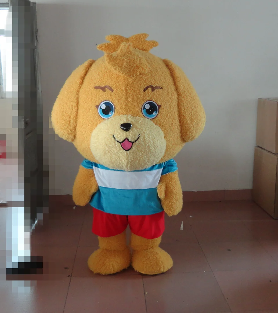 

High quality Cute Puppy Dog Mascot Costume Adult Cartoon Character Mascotte Mascota Outfit Suit