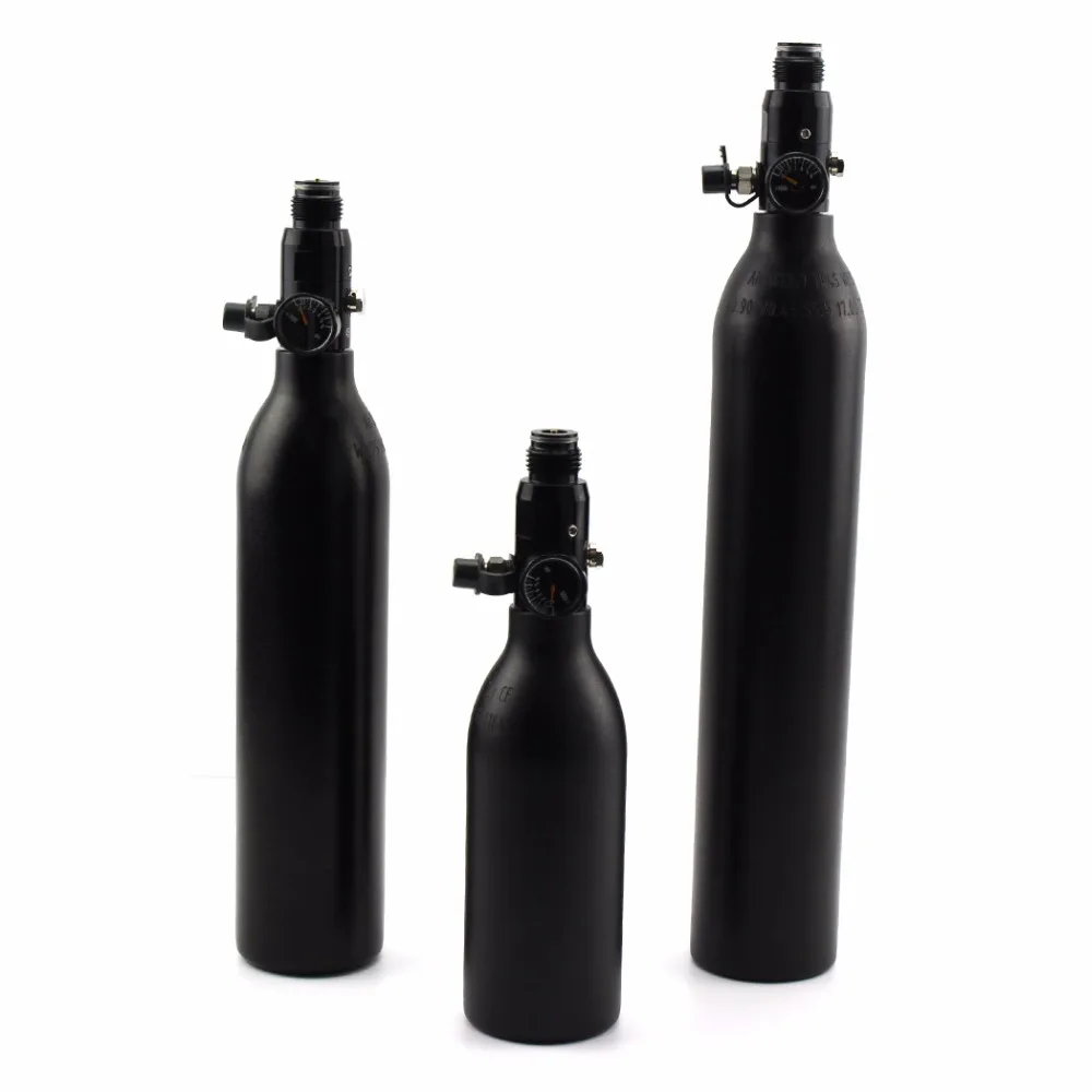 

PCP Paintball Airsoft Air Bottle HPA Tank 0.2L/0.35L/0.45L 300bar 4500psi Cylinder with Regulator M18x1.5 4500psi Inlet Pressure