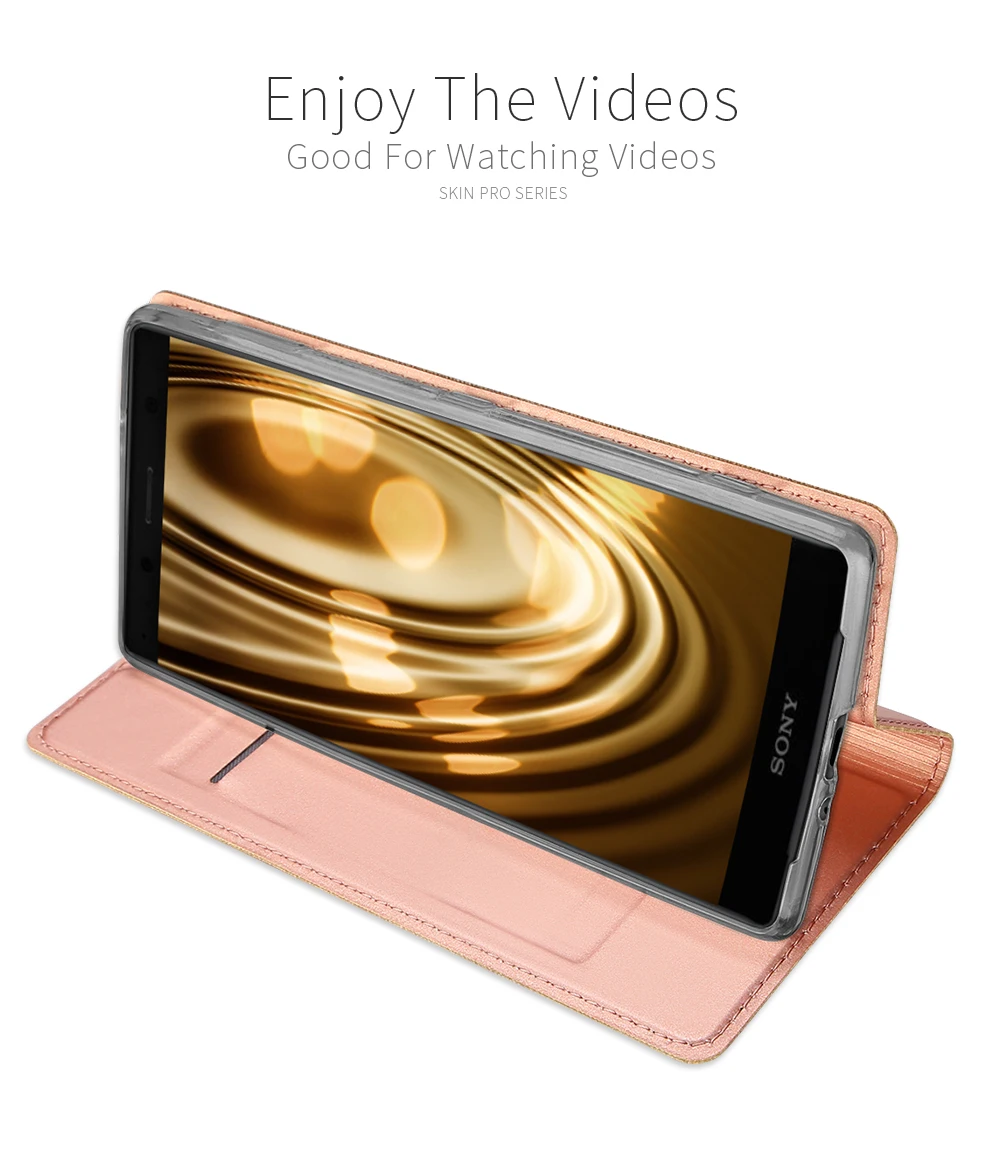DUX DUCIS роскошный флип чехол из искусственной кожи для Sony Xperia XZ2 компактный