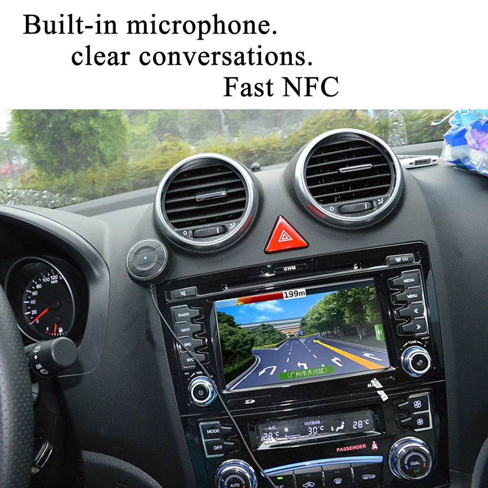 Автомобильный комплект с NFC JRBC01 3 5 мм беспроводной Bluetooth 4 0 аудио музыкальный